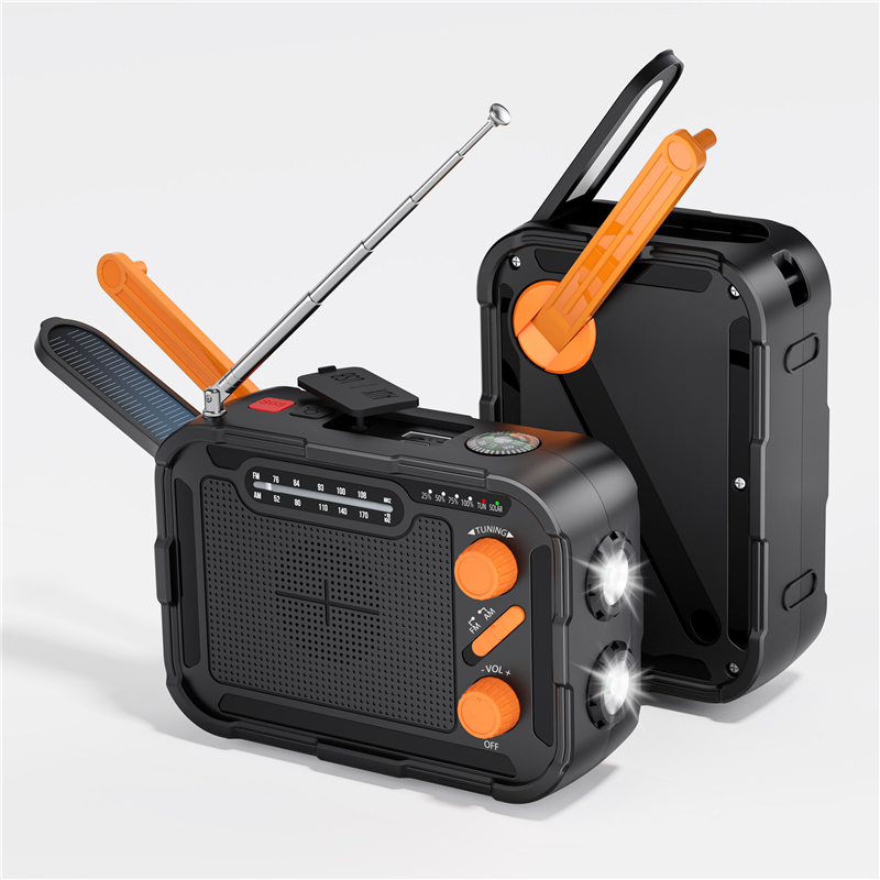 Solar Emergency Charger - 5000mAh Emergency Solar Power Bank Radio