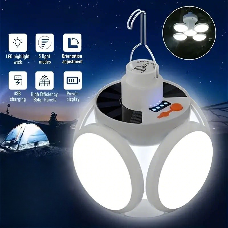 Solar Emergency Charger - Solar Charging Light with Hooks Multiple