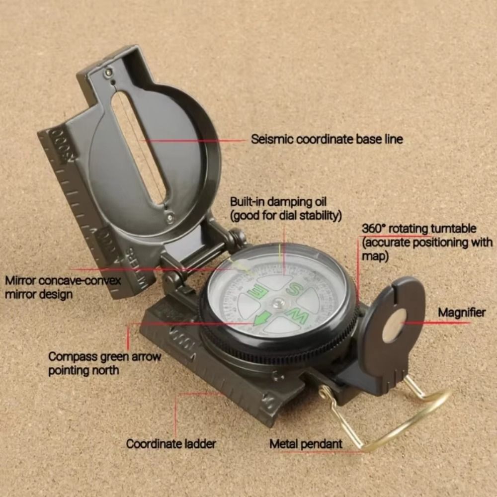 Waterproof Professional Compas - Compass Lensatic 评论和价格