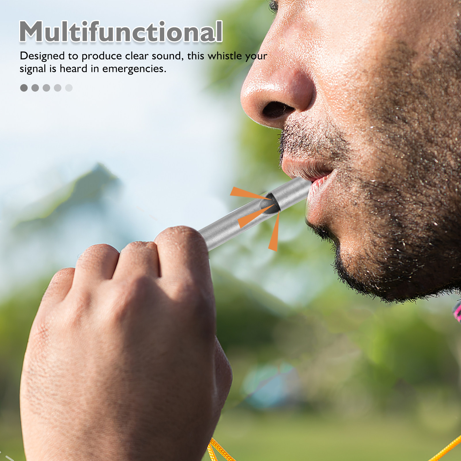 Multi Functional Titanium Allo - Emergency Whistle Loud 评论和价格