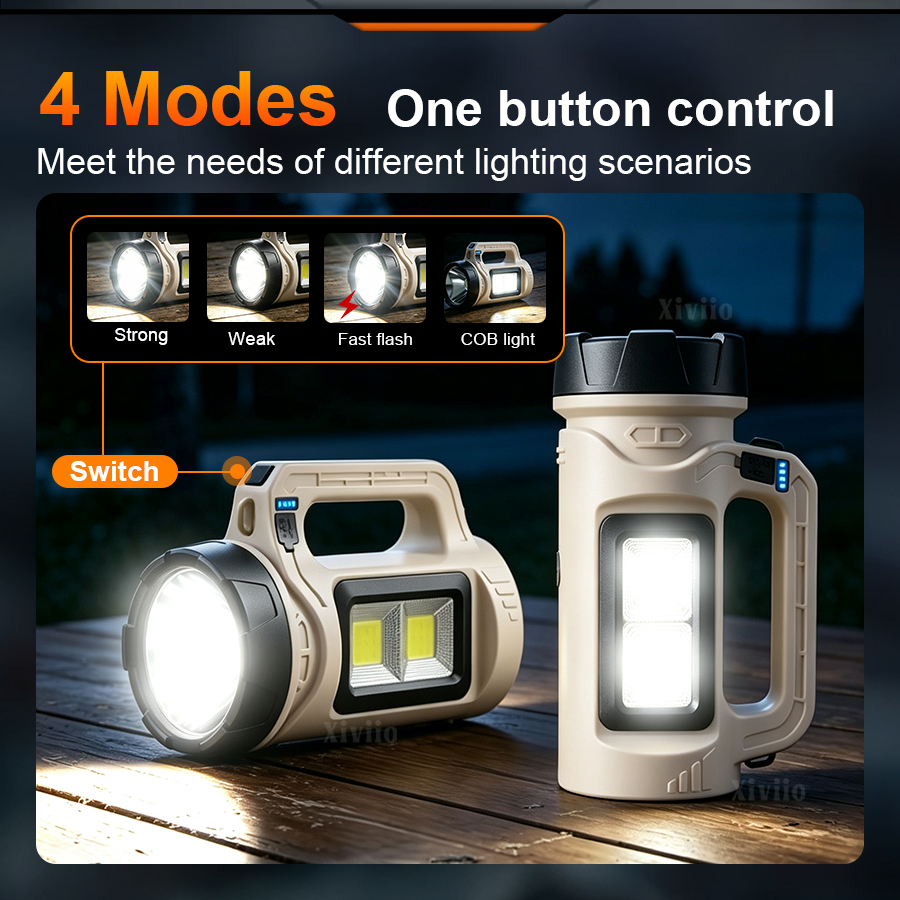 Multiscene Handheld LED Torch  - Solar Emergency Charger 评论和价格