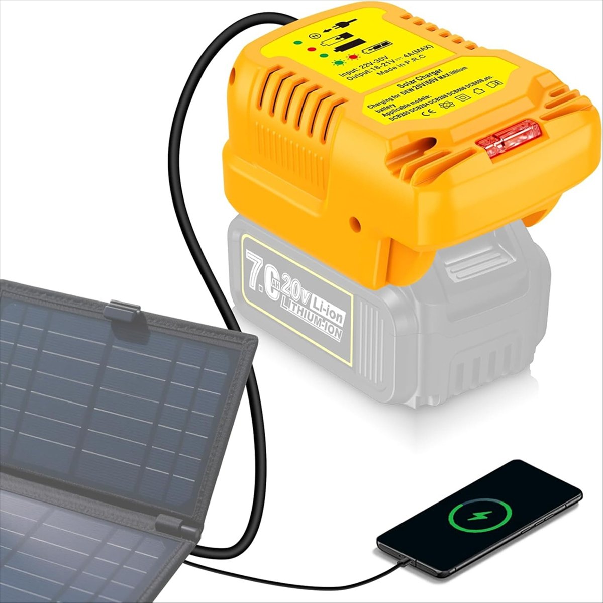 Solar Charger Adapter for Dewa - Solar Emergency Charger 评论和价格